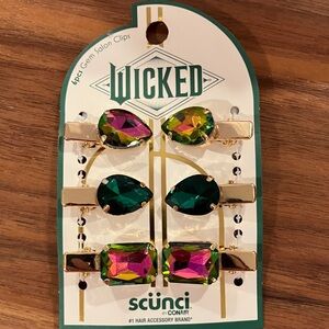 Scunci Wicked Gem Hair Clips in Pink and Green